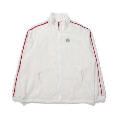 FILA Logo Embroidered Striped Zip-Up Jacket Unisex White FS2JKE2183X-WHI