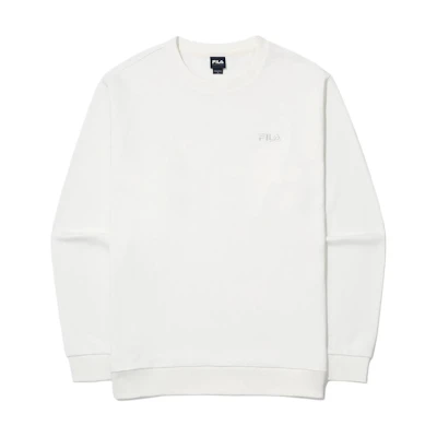 FILA Logo Embroidered Unisex Crewneck Sweatshirt Off-White FS2POG3101UO-WH