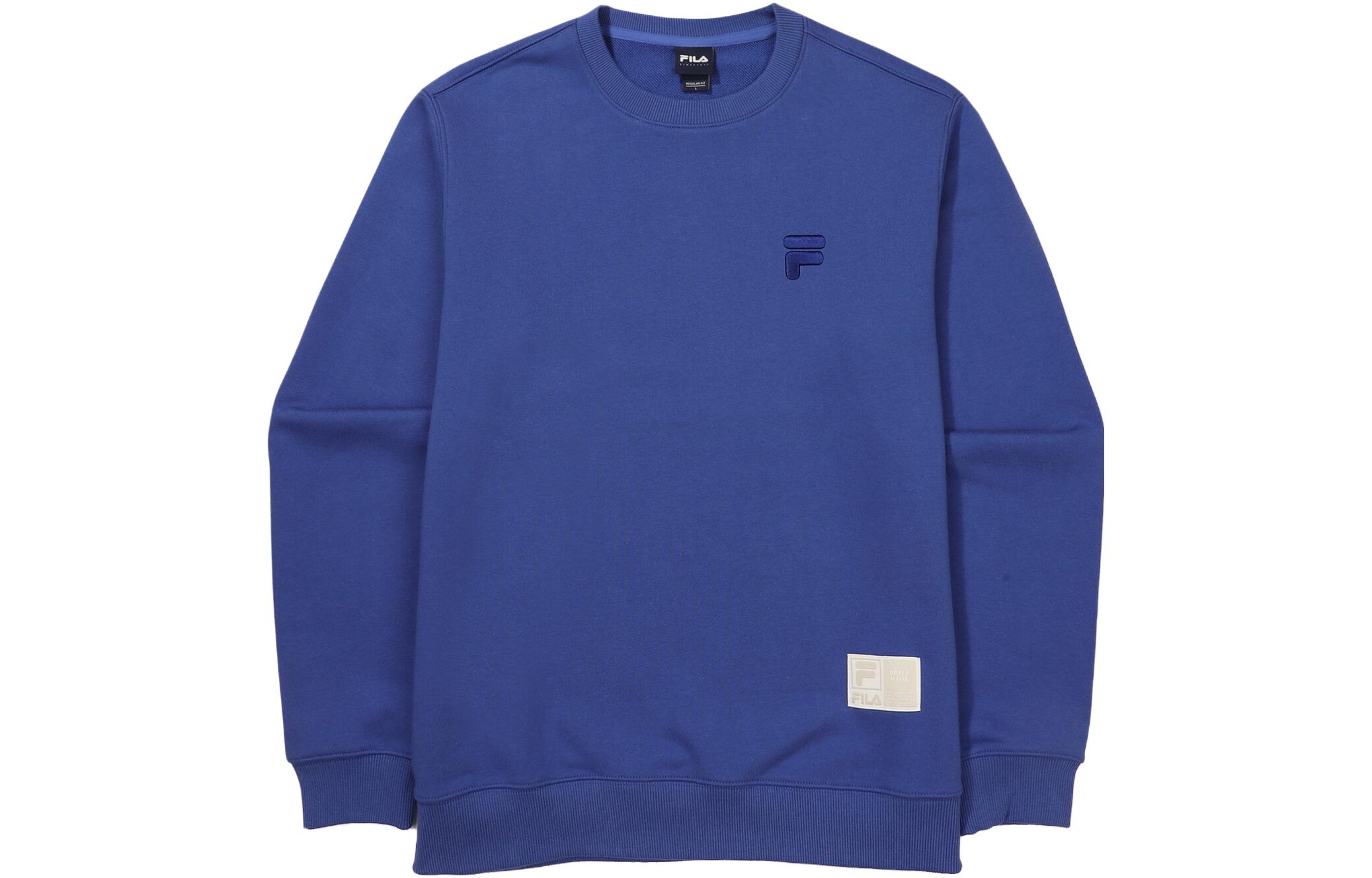 FILA Logo Embroidered Unisex Loose Fit Sweatshirt Blue FS2POF3101XBUE