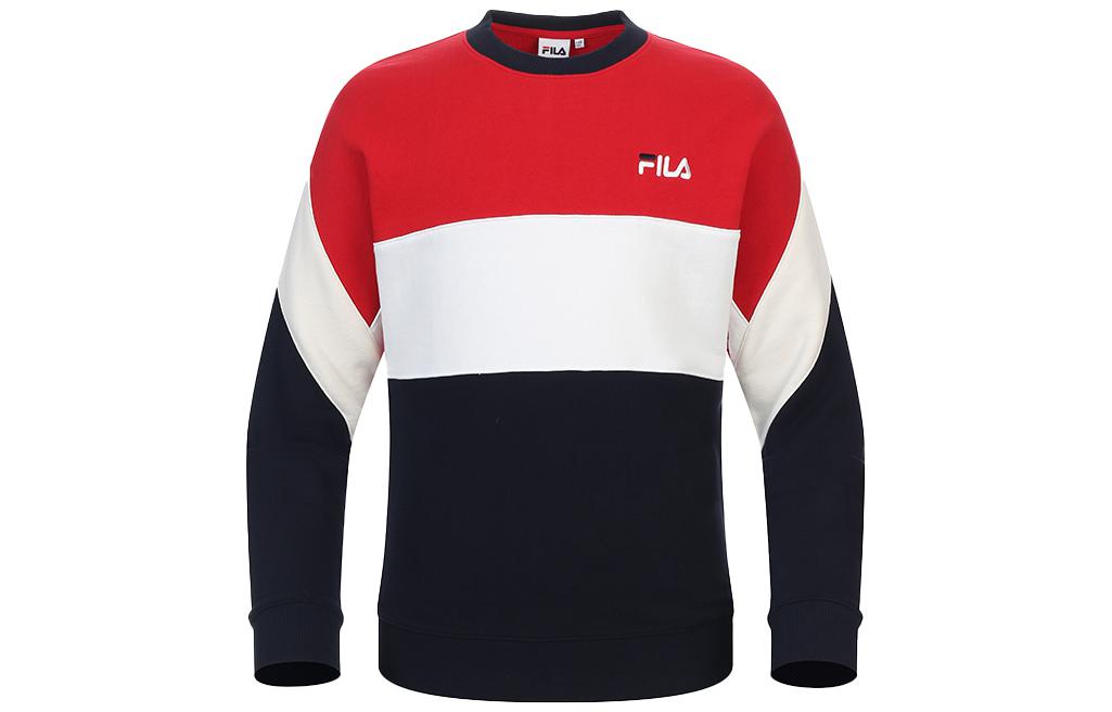 FILA Logo Embroidered Vintage Sweatshirt Red Unisex Casual Sportswear FS2POC1105X-DRD