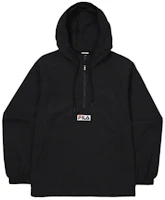 FILA Logo Embroidered Windproof Hooded Jacket Unisex Black FS2JKF1101X-BLK FILA Logo Embroidered Windproof Hooded Jacket Unisex Black FS2JKF1101X-BLK