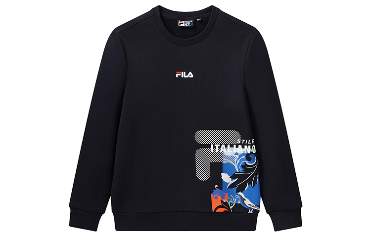 FILA Logo Graphic Crewneck Sweatshirt in Legendary Blue F11M118213S-NV