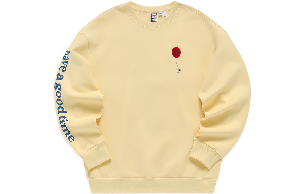 FILA Logo Graphic Crewneck Sweatshirt Unisex Yellow Long Sleeve F51U149203F-YE