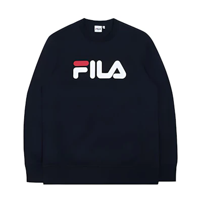 FILA Logo Graphic Pullover Sweatshirt Unisex Deep Blue FS2POC1001X-INA