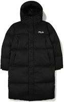 FILA Logo Hidden Zipper Down Jacket Unisex Black. FS2DJE4103X-BLK FILA Logo Hidden Zipper Down Jacket Unisex Black. FS2DJE4103X-BLK