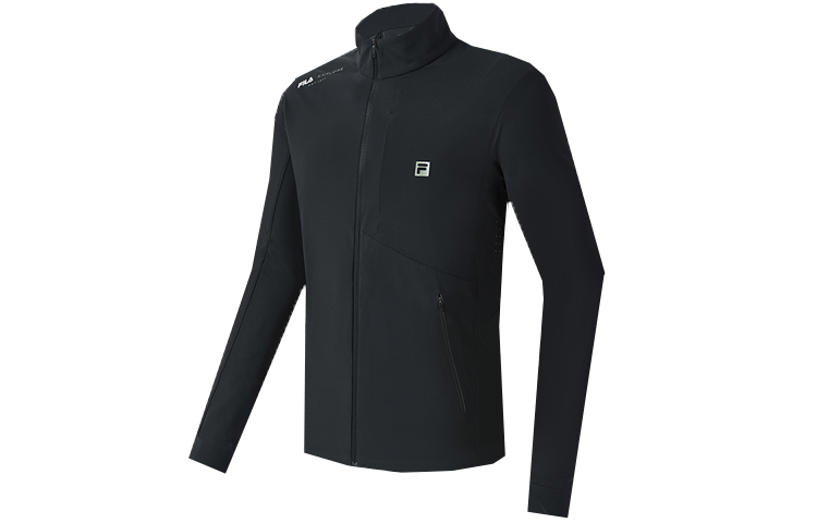 FILA Logo High Collar Zip-Up Jacket A11M317501F-BK