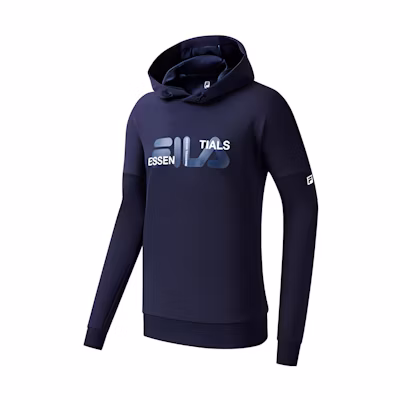 FILA Logo Letter Print Pullover Sweatshirt for Men in Navy Blue A11M111242F-NV