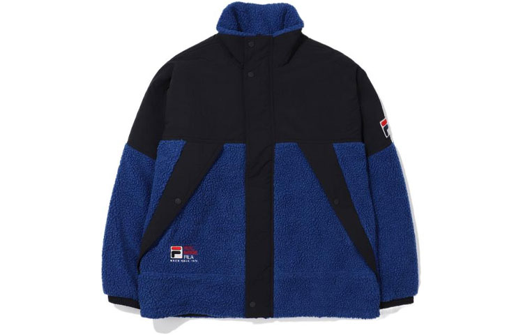 FILA Logo Patch Colorblock Jacket Unisex Blue/Black FS2PLE4121X-DBU