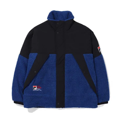 FILA Logo Patch Colorblock Jacket Unisex Blue/Black FS2PLE4121X-DBU