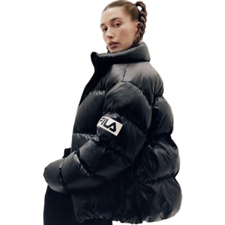 FILA Logo Patch Quilted Down Jacket Unisex Black. FS2DJE4108X-BLK 圖 6