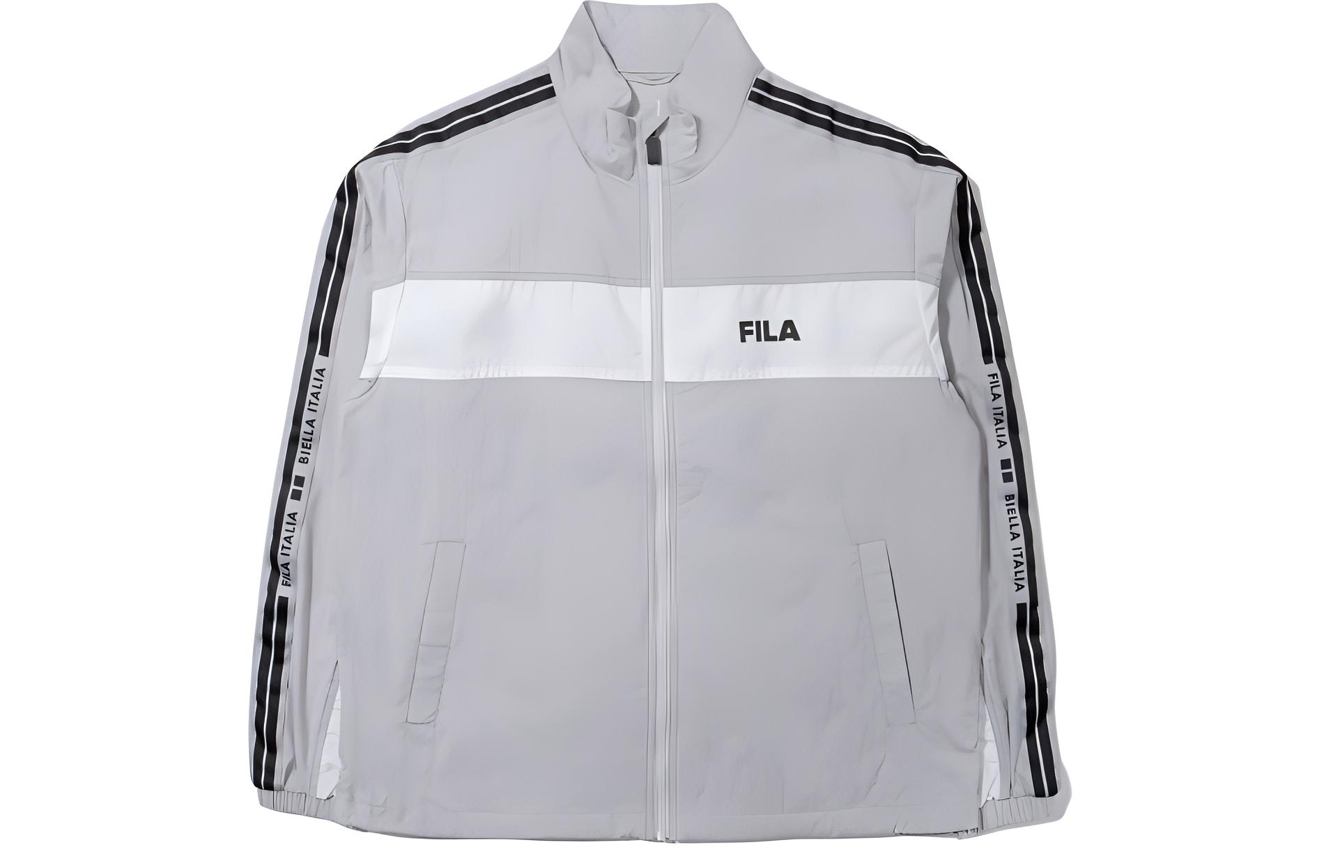 FILA Logo Patchwork Retro Track Jacket - Light Gray FS2JKD1201X-LGY