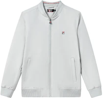 FILA Logo Print Baseball Collar Zip Jacket Light Gray F11M311703F-GY FILA Logo Print Baseball Collar Zip Jacket Light Gray F11M311703F-GY