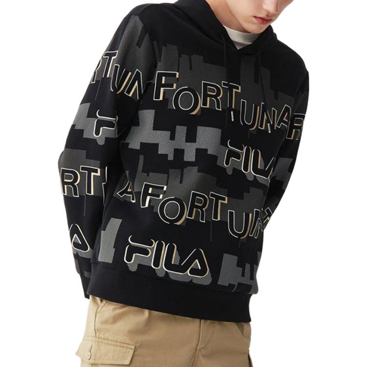 Lookbook FILA 經典黑色Logo印花衛衣 男女款 F11M118250F-BK