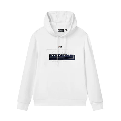 FILA Logo Print Casual Hoodie - Standard White F11M038220GWT