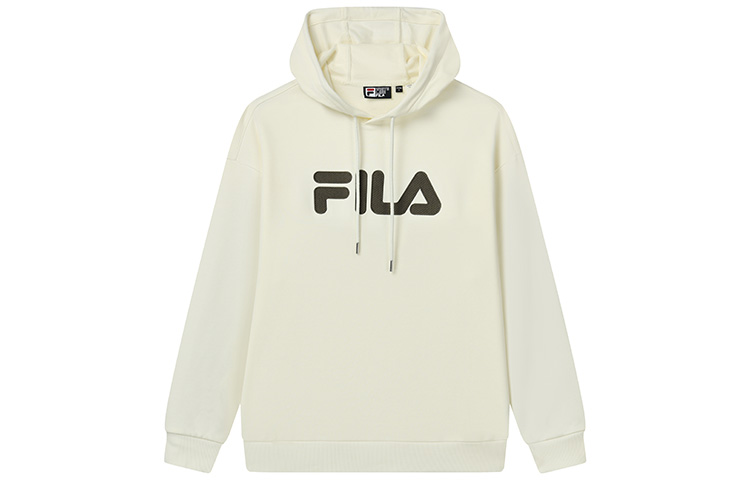 FILA Logo Print Casual Loose Hoodie Unisex Off-White F51U238298F-IV