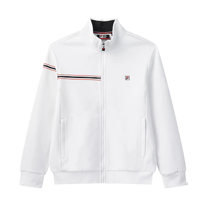 FILA Logo Print Comfortable Casual Sports Jacket White () F51M031504F-WT