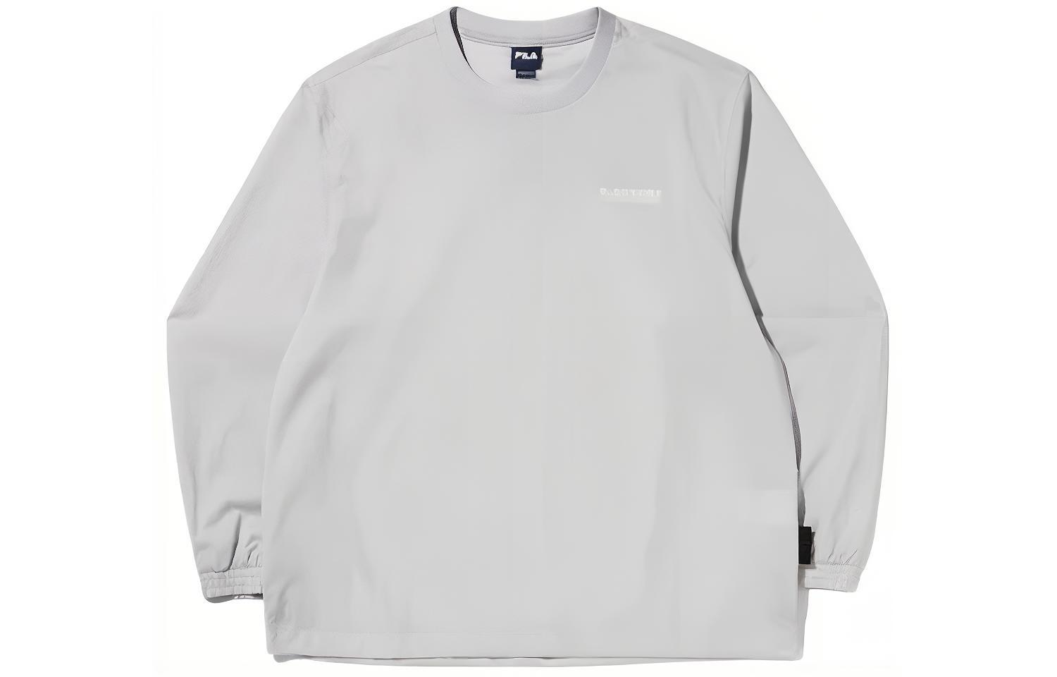 FILA Logo Print Crewneck Pullover Sweatshirt Unisex - Gray FS2POG1131X-PGY