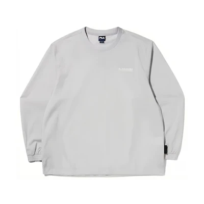 FILA Logo Print Crewneck Pullover Sweatshirt Unisex - Gray FS2POG1131X-PGY