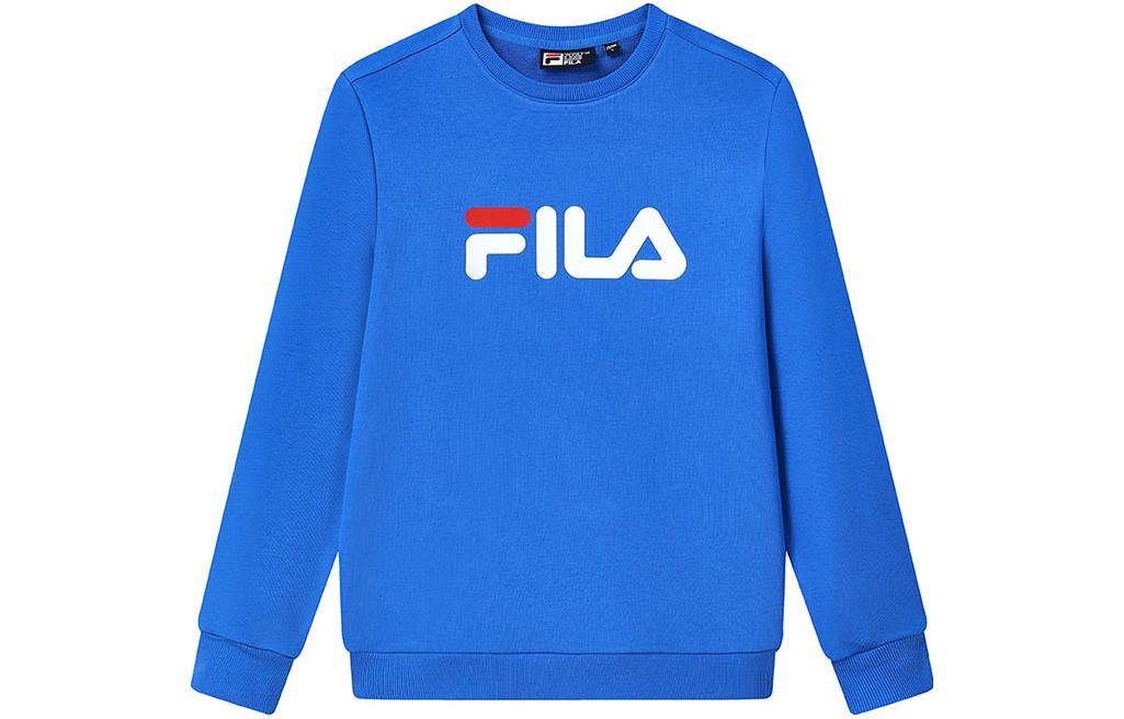 FILA Logo Print Crewneck Sweatshirt Unisex Blue F51U138299F-RB