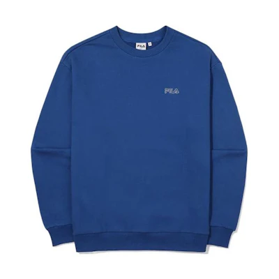 FILA Logo Print Crewneck Sweatshirt Unisex Blue FS2POE3105X-DBU
