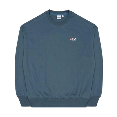 FILA Logo Print Crewneck Sweatshirt Unisex Smoky Blue FS2POC3201X-SBE