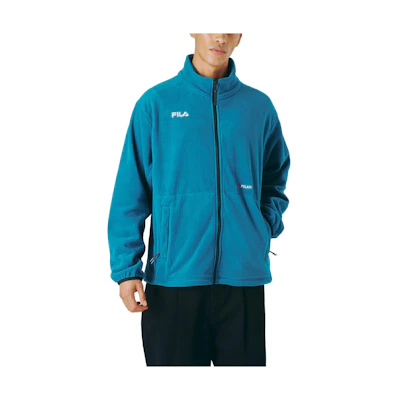 FILA Logo Print Fitted Long Sleeve Jacket - Blue FS2FTE4210X-TGR