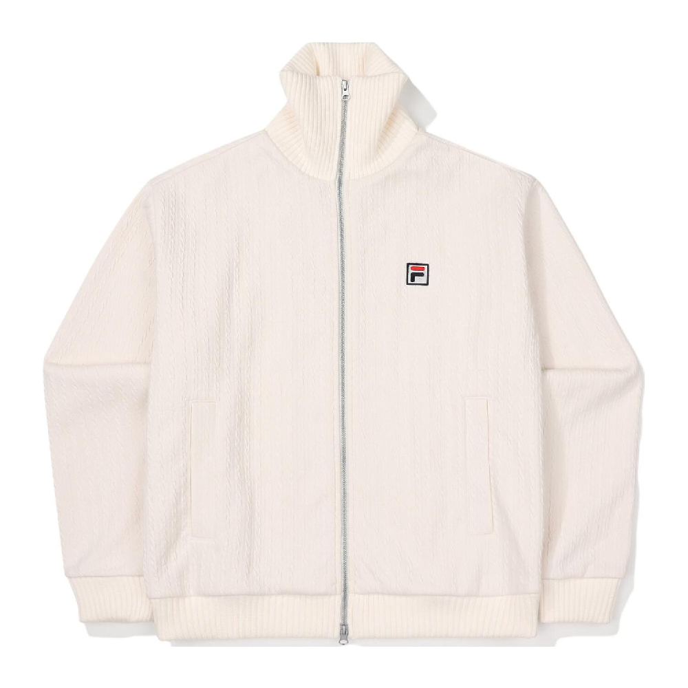 FILA Logo Print High-Neck Zip-Up Jacket Unisex Off-White FS2JKF4331X-FWH