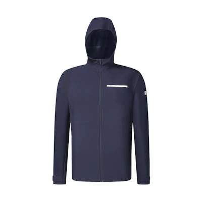 FILA Logo Print Hooded Fitness Woven Jacket - Royal Blue A11M341709F-NV