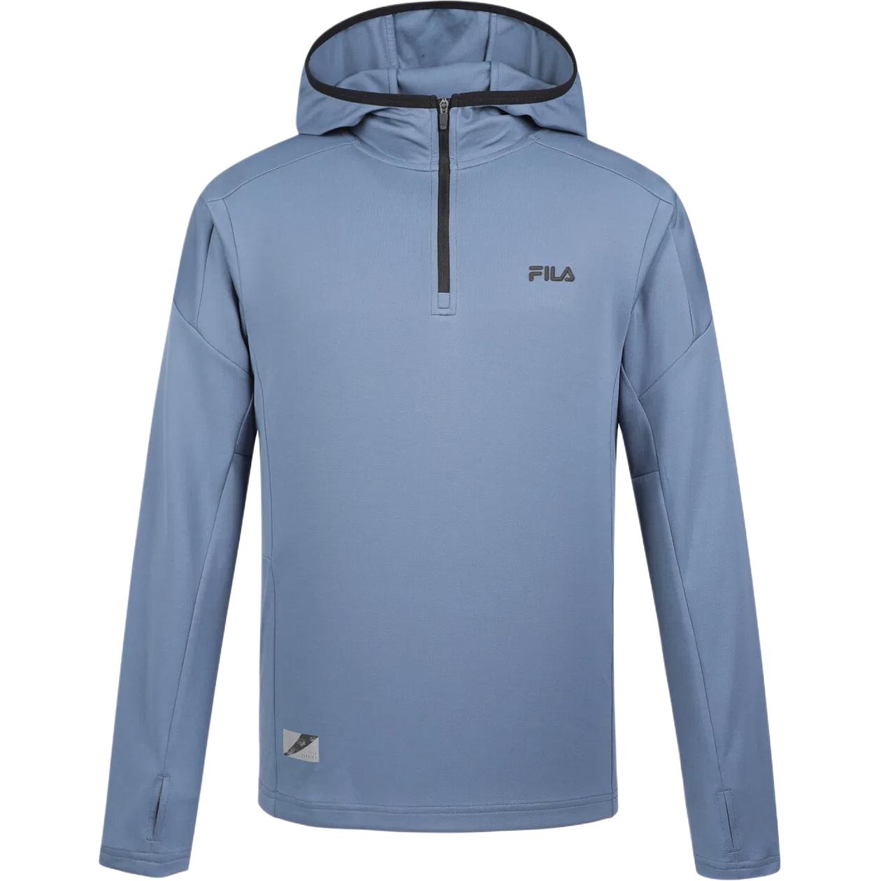 FILA Logo Print Hoodie Blue Long Sleeve Sweatshirt FS2RLG4201M-HBU