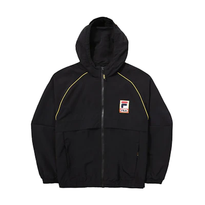 FILA Logo Print Hoodie Jacket Unisex Black FS2JKF1111X-BLK