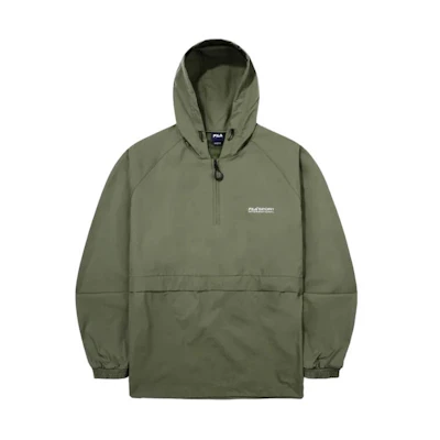 FILA Logo Print Hoodie Unisex Green Long Sleeve Sweatshirt FS2JKG2133XG-KH
