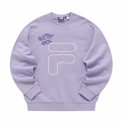 FILA Logo Print Pullover Crewneck Sweatshirt Unisex - Mystic Purple T11U216201FVT