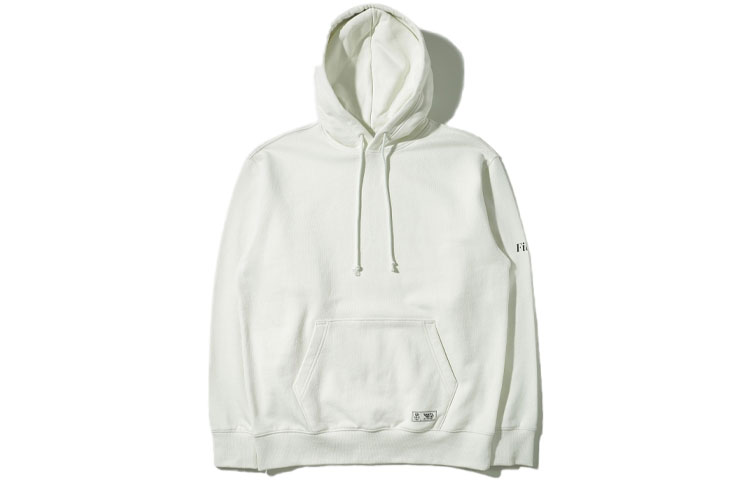 FILA Logo Print Pullover Hoodie Unisex Beige FE2POD5101X-LIM