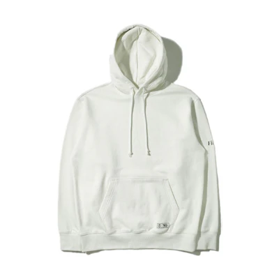 FILA Logo Print Pullover Hoodie Unisex Beige FE2POD5101X-LIM