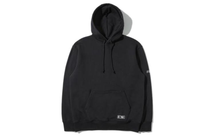 FILA Logo Print Pullover Hoodie Unisex Black FE2POD5101X-BLK