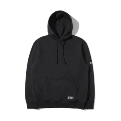 FILA Logo Print Pullover Hoodie Unisex Black FE2POD5101X-BLK