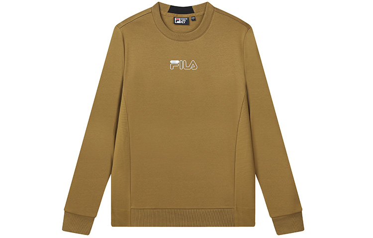 FILA Logo Print Pullover Sweatshirt Brown - F11M132253FBN