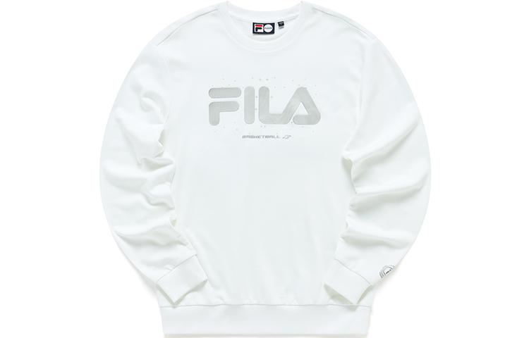FILA Logo Print Pullover Sweatshirt Casual Standard White T11M135203F-WT