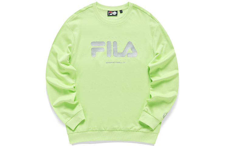 FILA Logo Print Pullover Sweatshirt in Fresh Green T11M135203F-LG