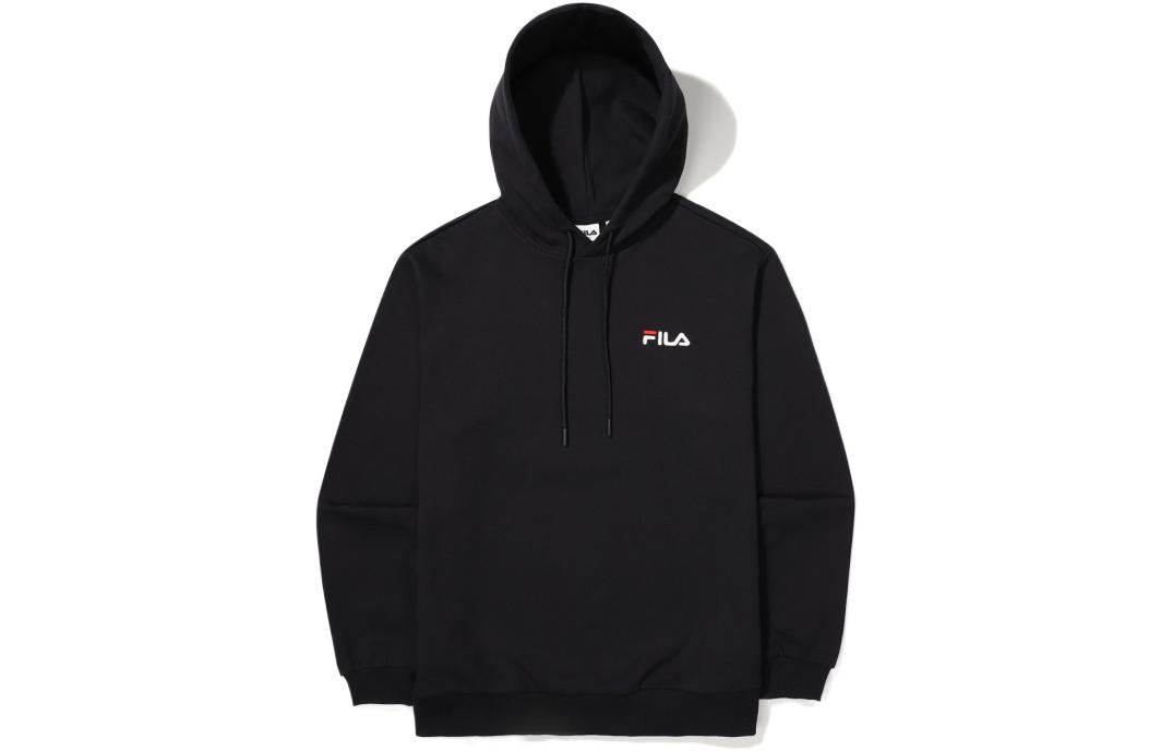 FILA Logo Print Retro Drawstring Hoodie Black () FS2POF1102X-BLK
