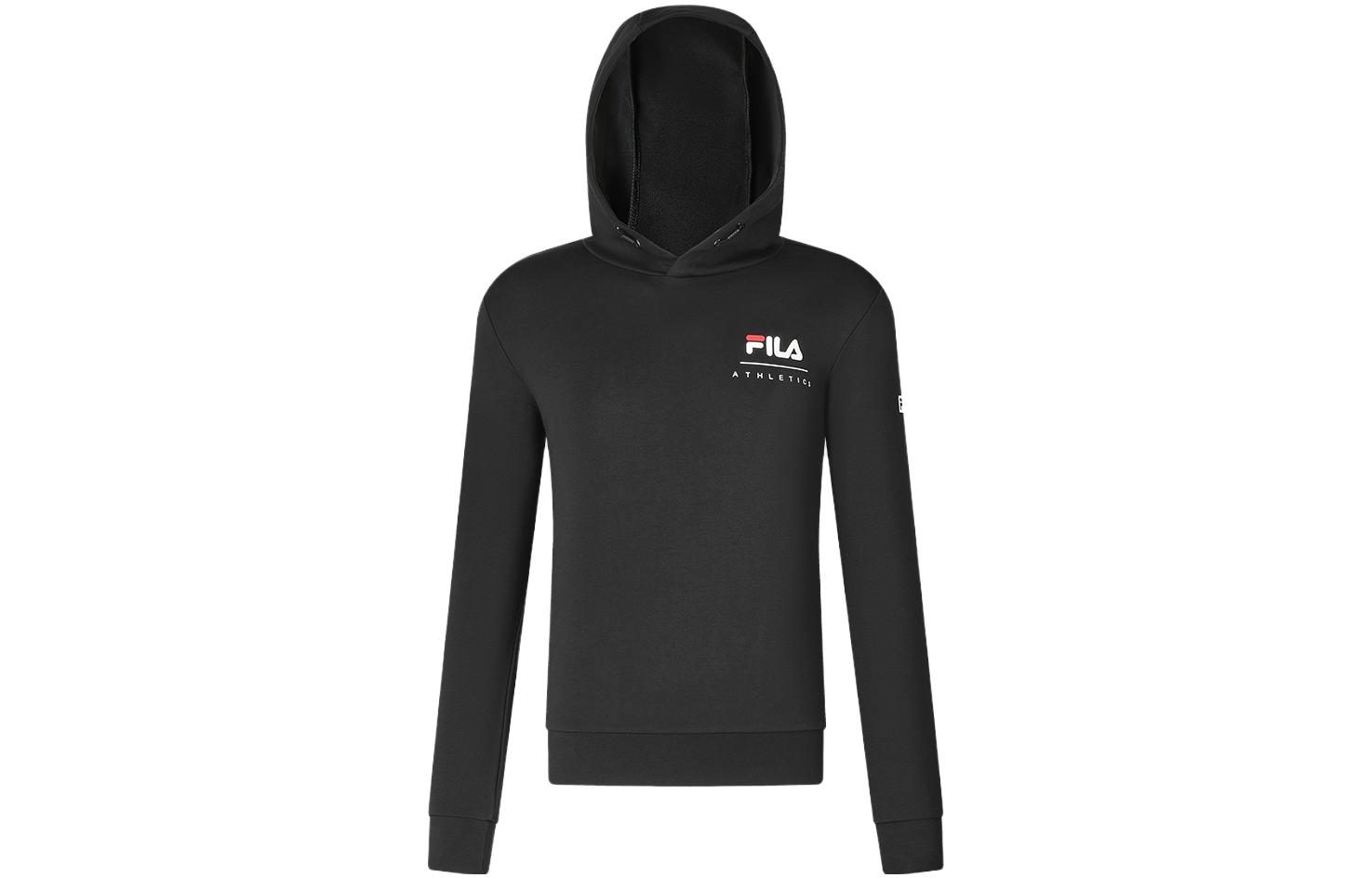 FILA Logo Printed Black Fitness Hoodie A11M341217F-BK