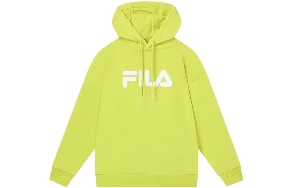 FILA Logo Printed Casual Pullover Sweatshirt Unisex Sulfur Green F51U338298F-YE
