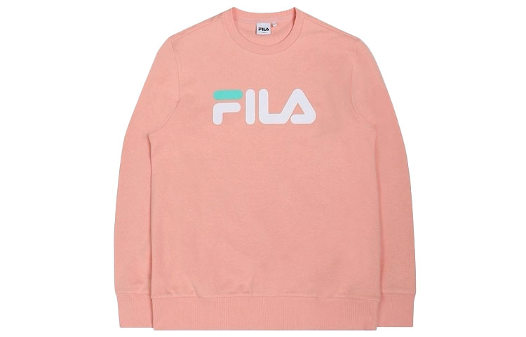 FILA Logo Printed Crewneck Pullover Sweatshirt Unisex Pink FS2POC1001X-SAN