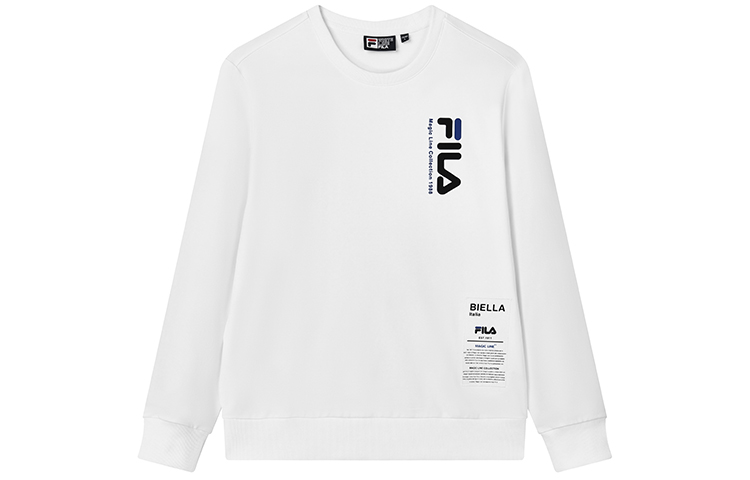 FILA Logo Printed Crewneck Sweatshirt White - Activewear F11M138206F-WT