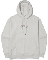 FILA Logo Printed Drawstring Hoodie Unisex Light Gray FS2POE3109X-SGE FILA Logo Printed Drawstring Hoodie Unisex Light Gray FS2POE3109X-SGE