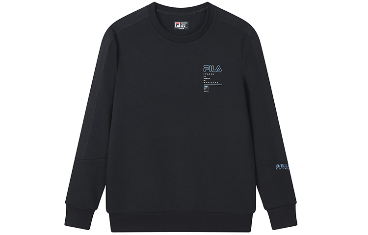 FILA Logo Printed Knit Crewneck Sweatshirt Legendary Blue F11M217208F-NV