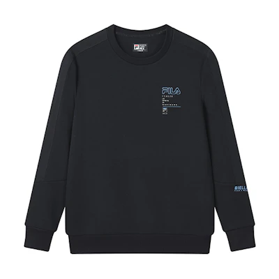 FILA Logo Printed Knit Crewneck Sweatshirt Legendary Blue F11M217208F-NV