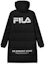 Buy FILA Logo Printed Long Down Jacket Black Winter Coat. F11M149910F-BK