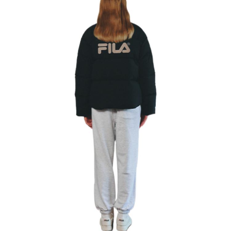 Details for FILA Jaket Puffer Lengan Panjang Logo Cetak Unisex Hitam. FE2DJE6105X-BLK