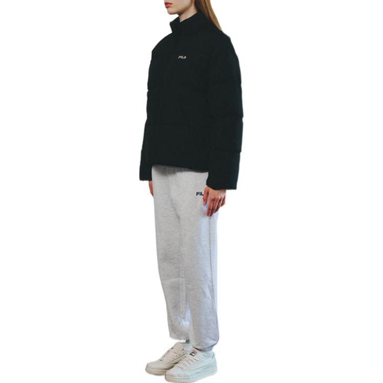 Sizing FILA Jaket Puffer Lengan Panjang Logo Cetak Unisex Hitam. FE2DJE6105X-BLK